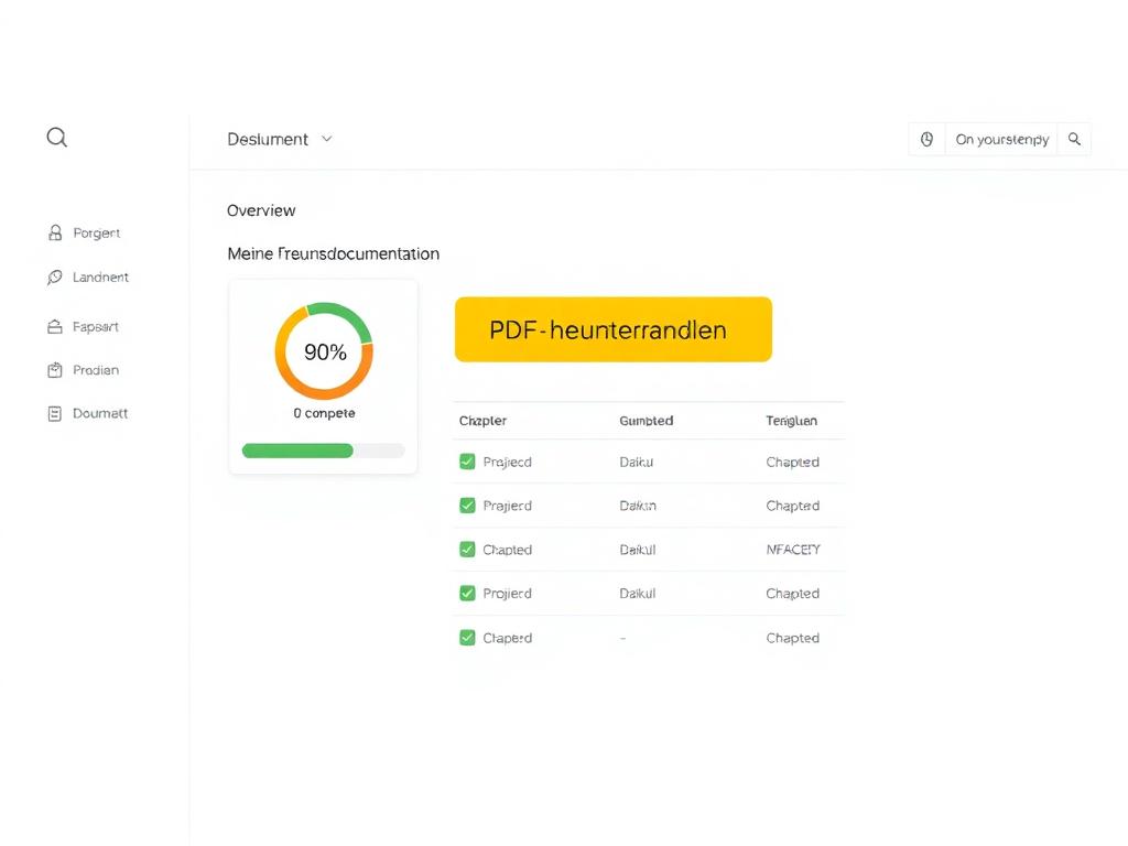 GoBD-Suite Solo Dashboard mit Projektfortschritt